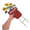 HANABASS Red Iron Flower Pot Garden Stake view 4