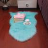 YUGWNN Light Blue Faux Sheepskin Rug, 60 x 180 cm view 1