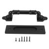 BAFOVY Black Barn Door Handle, Modern Minimalist Design, Easy Installation for Gates, Garages, and Cabinets view 1