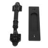 BAFOVY Black Barn Door Handle, Modern Minimalist Design, Easy Installation for Gates, Garages, and Cabinets view 2