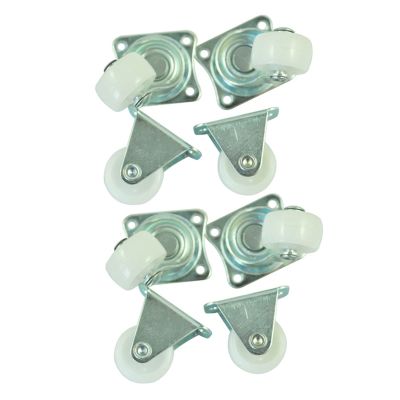 8-Piece Chair Caster Set, 1-Inch Plastic Wheels for Hard Floors