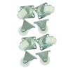 8-Piece Chair Caster Set, 1-Inch Plastic Wheels for Hard Floors view 1