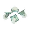 8-Piece Chair Caster Set, 1-Inch Plastic Wheels for Hard Floors view 2