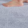 Suixtil Plush Microfiber Bath Mat, Non-Slip, Absorbent High-Pile Shower Rug, Brown, 55.1 x 23.6 in view 4