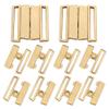 EMDOMO Rectangular Metal Closures, Bra Hooks and Eyes, 10 Sets, Gold view 1