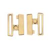 EMDOMO Rectangular Metal Closures, Bra Hooks and Eyes, 10 Sets, Gold view 3