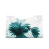 Kleenex Tissue Box Cover, PVC Leather, Blue-Green Lily Print view 2
