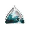 Kleenex Tissue Box Cover, PVC Leather, Blue-Green Lily Print view 3
