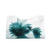 Kleenex Tissue Box Cover, PVC Leather, Blue-Green Lily Print view 4