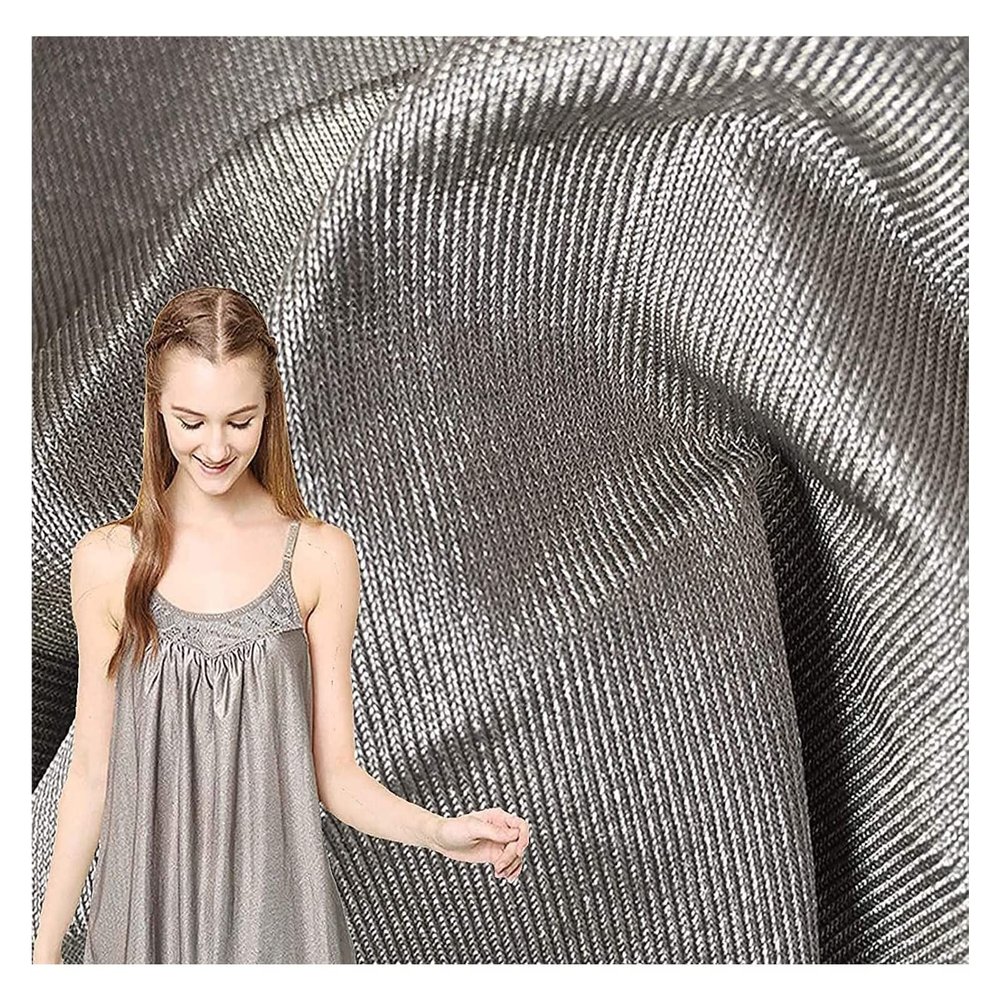 LONGPING 99% Silver Fiber EMF Shielding Fabric, Faraday Fabric, 59 in Wide, 1.5 x 9 m
