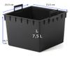 MELTOM Plastic Planter with Vertical 3D Grooves and Removable Insert, White, L - 23 cm view 3