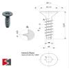 Schriever STSplus 3.5 x 18 mm Stainless Steel Thermoplastic Countersunk Screws with Nose, KN6041, 10 pcs view 3