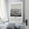 LZTEN Miami Black-and-White Skyline Canvas Wall Art, Miami Beach, Florida, USA view 2