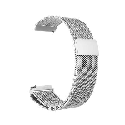GEZHUCAO Metal Watch Band 10–24 mm, Fashionable Milanese Mesh Band, Silver, 22 mm