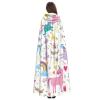 Yiyilong Pink Unicorn Print Hooded Cape for Adults view 4