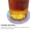 Drink Coasters, Ceramic with Cork Backing, Heat-Resistant, Star Glass Slippers, 4.1 in, Set of 6 view 4