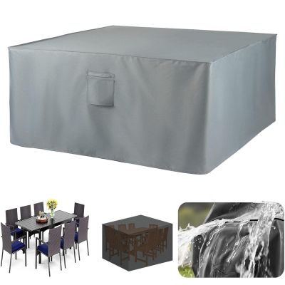 XUEDNGM Waterproof Outdoor Furniture Cover, 196 x 122 x 88 cm, 420D, Gray