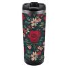 QWJKM Travel Mug with Lid, Vintage Red Rose, Insulated Leakproof Coffee Cup, 340 ml view 1