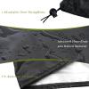 ZHZFSH Waterproof Round Garden Furniture Cover, 420D Oxford Fabric, 275 x 120 cm, Black view 3