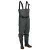 vidaXL Fishing Waders with Boots and Belt, Dark Green, Size 42 view 1
