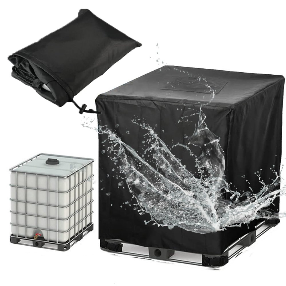 IBC Tank Cover for 300L, 600L, 800L and 1000L Tanks, Waterproof and Windproof