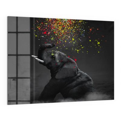 DEQORI Glass Magnetic Board, 120 x 90 cm, Colorful Giant Design