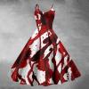 Women's Halloween Dress with Bloody Print view 2