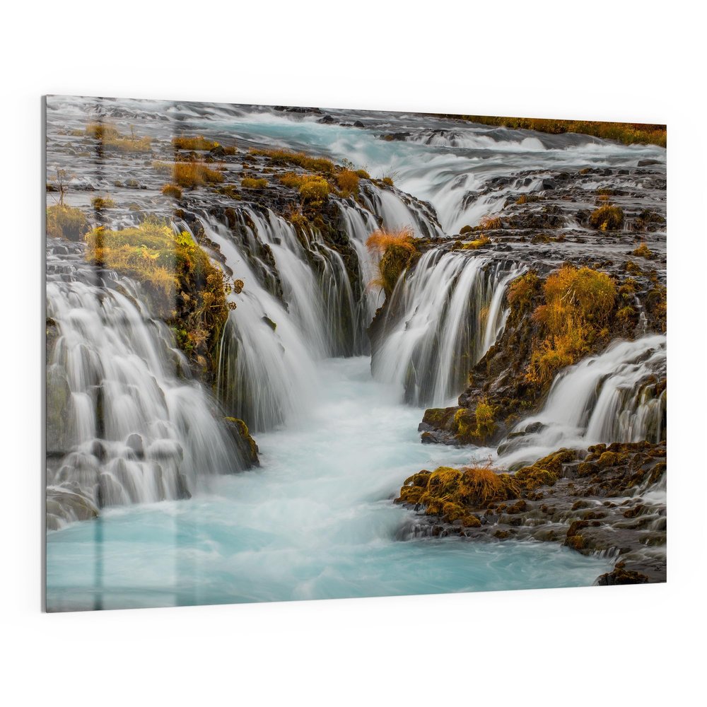 DEQORI Glass Magnetic Board, 120 x 90 cm, Autumnal Water Flow