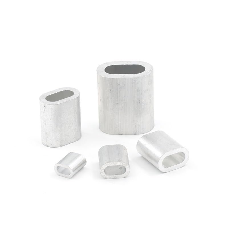 HESHUWEN Aluminum Wire Rope Clamp, M0.8–M10, M12, 5 pcs