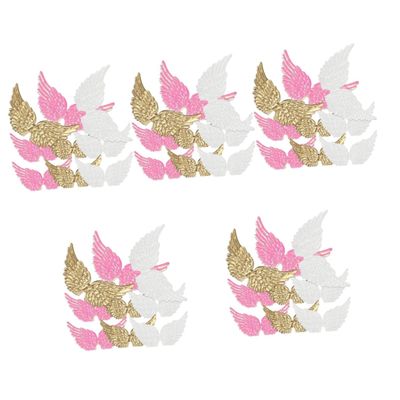 Tofficu 180-Piece Mini Angel Wing Patches for Crafts, Clothing, Bags and Costumes