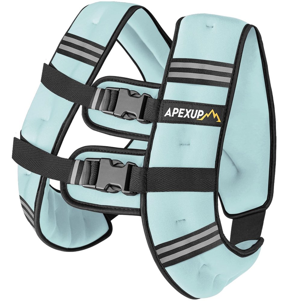 APEXUP Weighted Vest for Men and Women, 20 lb, Pastel Blue