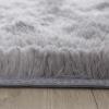 YUANWAN High-Pile Area Rug, 60 x 180 cm, Washable, Non-Slip Gray view 3