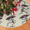 76.2 cm Plush Christmas Tree Skirt with Dancing Skeleton Design view 1
