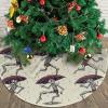 76.2 cm Plush Christmas Tree Skirt with Dancing Skeleton Design view 2