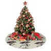 76.2 cm Plush Christmas Tree Skirt with Dancing Skeleton Design view 3