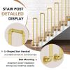 Hamankim U-Shaped Handrail for Outdoor Use, Gold Stair Handrail Support Set, Industrial Safety Post for Indoor Use (65 cm/2.1 ft) view 3