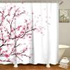 Pink Blossoms Shower Curtain, Cherry Plum and Peach, 90 x 210 cm view 1