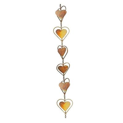 Copper-Finish Rain Chain for Outdoor Areas