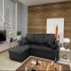 All4All Fondo L-Shaped Corner Sofa with Sleeper Function, 260 x 160 cm, Storage Compartment, Gray/White, Left Side 19 view 2