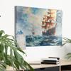 DEQORI Metal Magnetic Board, 60 x 40 cm, Stormy Sea Design, Wall-Mounted Magnet Board for Kitchen & Office view 4