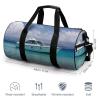 Sport Duffel Bag for Women and Men, White Boat on Blue Sea, 45 cm/22.9 view 2
