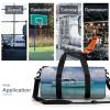 Sport Duffel Bag for Women and Men, White Boat on Blue Sea, 45 cm/22.9 view 3