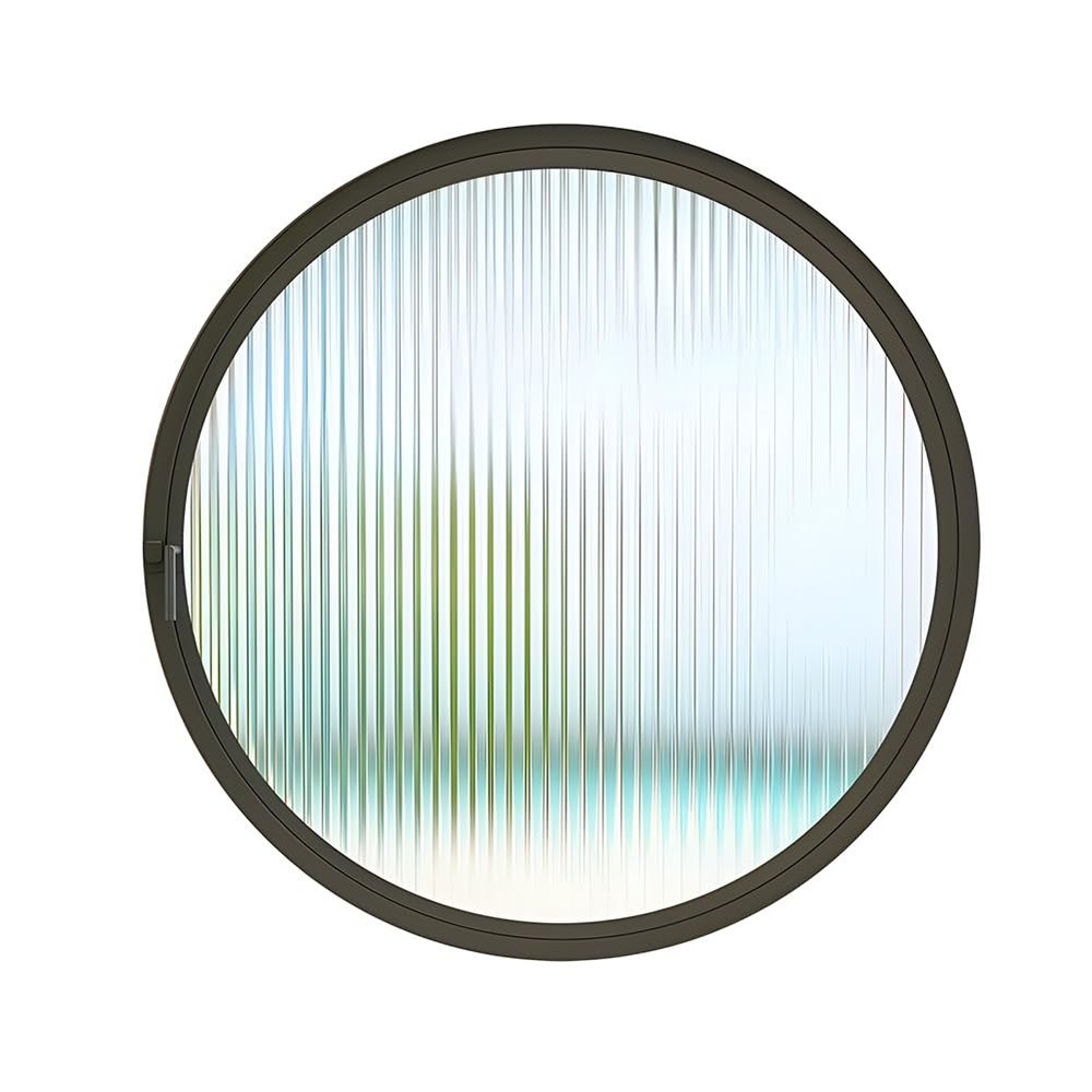 GRRICEPL Gray-B Flush-Mount Metal Round Window, 360° Rotating, 40 cm