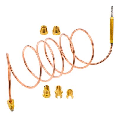 Copper Thermocouple Sensor Set with Gold-Colored Fittings