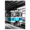Painting Printed on Canvas, Wall Decoration, 50 x 70 cm, Turquoise Train, No. H1920Z_PC1H view 2