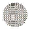 Round Tablecloth with Wave Lace, 60 in, Abstract Geometric Pattern view 3