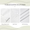Round Tablecloth with Wave Lace, 60 in, Abstract Geometric Pattern view 4