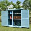 WYRMB Double-Door Garden Storage Cabinet, 3-Tier, Blue view 3