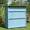 WYRMB Double-Door Garden Storage Cabinet, 3-Tier, Blue view 4
