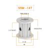 FULIMEI 1-Piece Aluminum Alloy Timing Pulley, S5M-14T, 5 mm Pitch, AF Shape, 6.35 mm Bore, 22 mm Width view 3